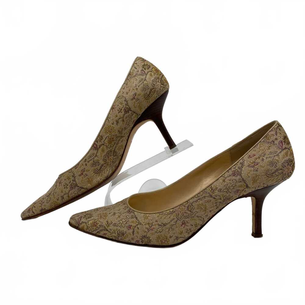 LOFT Gold Brocade Heels | Women’s Size 10 - Picture 2 of 10